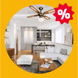 PROMO -30% sur une sélection de ventilateurs de plafond FARELEK