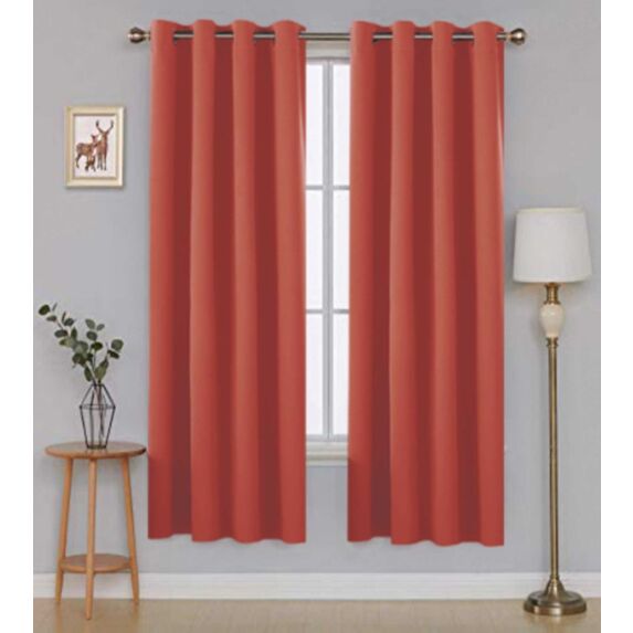 Rideau Oxford 140 x 180 cm orange saumon 