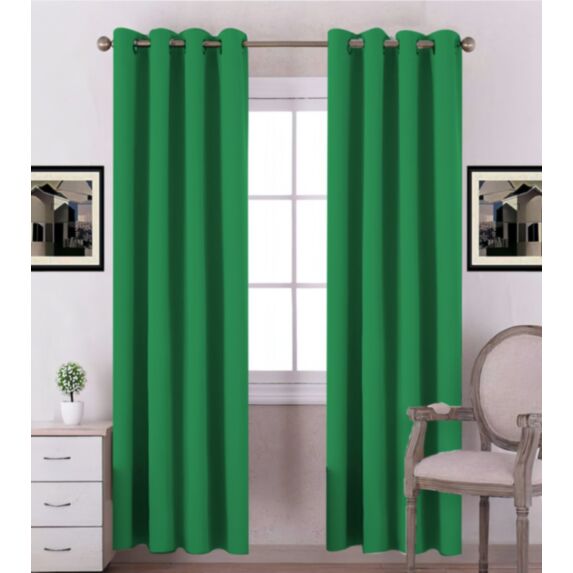 Rideau polyester Oxford 140 x 240 cm vert brillant 