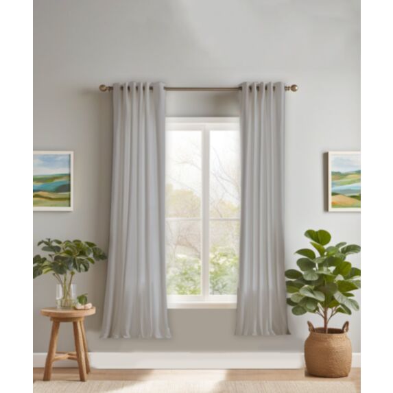 Rideau occultant 140 x 180 cm gris clair - MAISON BONHEUR