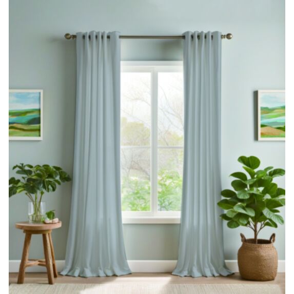Rideau occultant 140 x 240 cm gris clair - MAISON BONHEUR