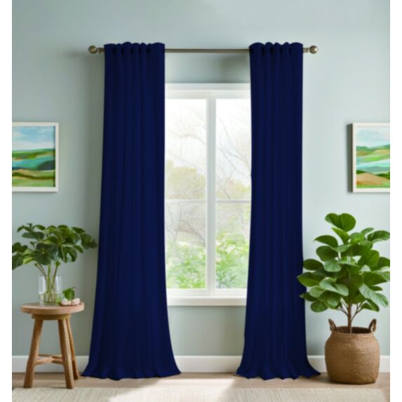 Rideau occultant 140 x 240 cm bleu marine - MAISON BONHEUR