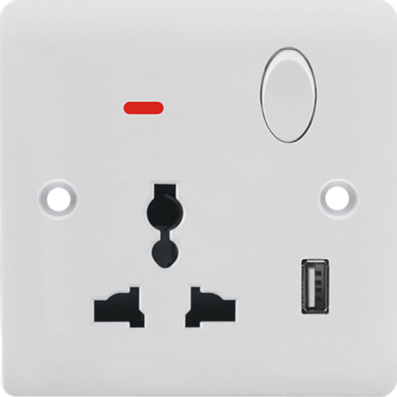 Appareillage universel 13A + USB