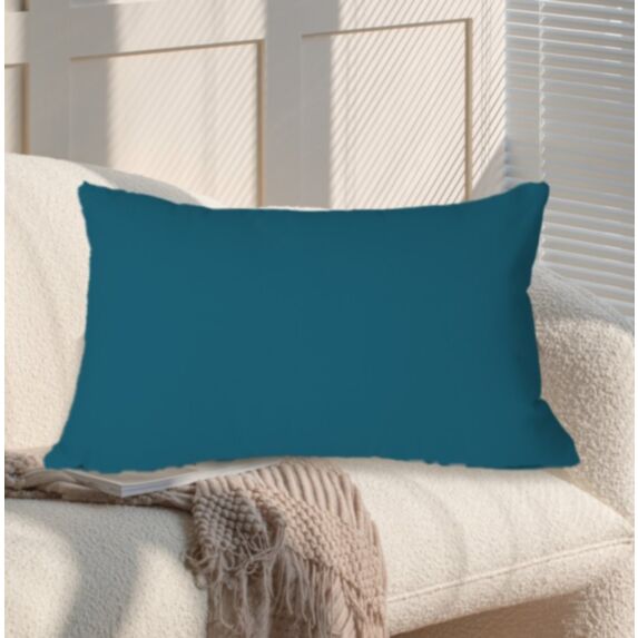 Coussin Oxford 50 x 30 cm bleu canard - MAISON BONHEUR