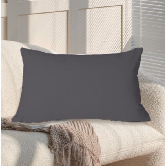 Coussin Oxford 50 x 30 cm gris anthracite - MAISON BONHEUR