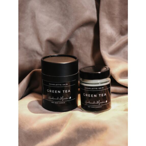 Bougie cire de soja pot en verre Thé vert 200 g - CHARLOTTE SKIN