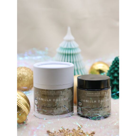 Bougie cire de soja pot en verre Biscuits vanille Noël 200 g - CHARLOTTE SKIN