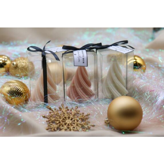 Bougie cire de soja design Xmas Mini Swirl Tree - CHARLOTTE SKIN