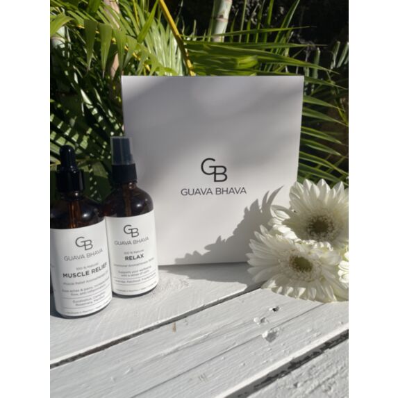 Set de 1 spray Relax et 1 huile Muscle Relief aromathérapie - GUAVA BHAVA