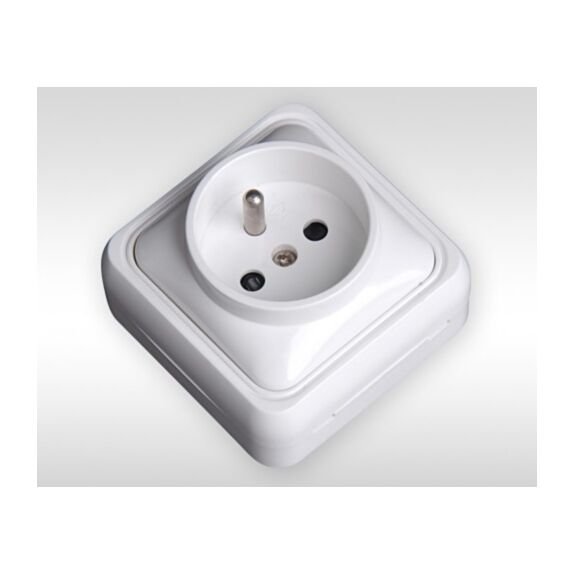 Prise murale FR 2P+T 10/16A 250V  (pour luminaire)