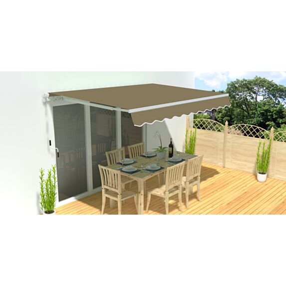 Store banne sans cassette 295 x 200 cm taupe