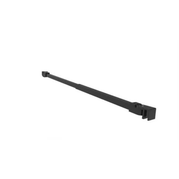Barre de fixation en aluminium noir mat avec 2 côtés amovibles