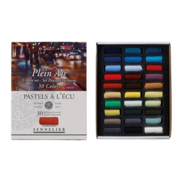 Etui carton 30 demi Pastels Ecu Paysages urbains - SENNELIER