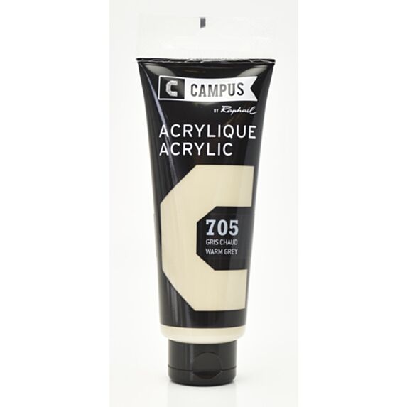Tube acrylique fine 100 mL gris chaud - RAPHAËL LOISIRS