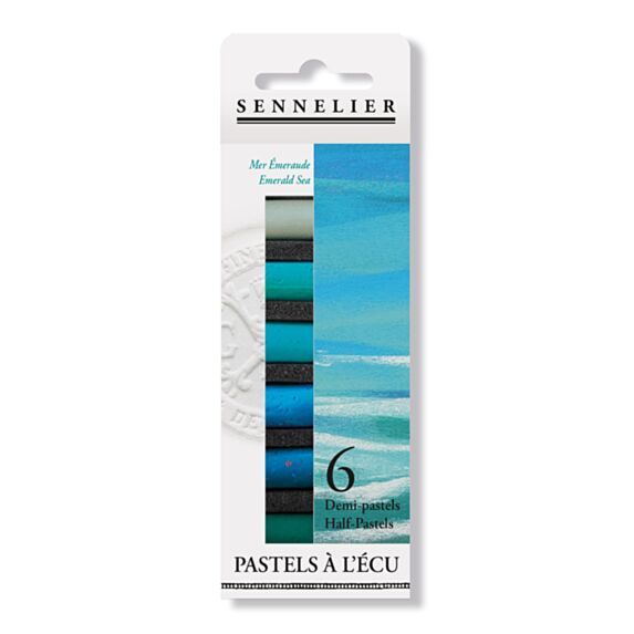 Etui 6 1/2 pastels Ecu Mer Emeraude - SENNELIER