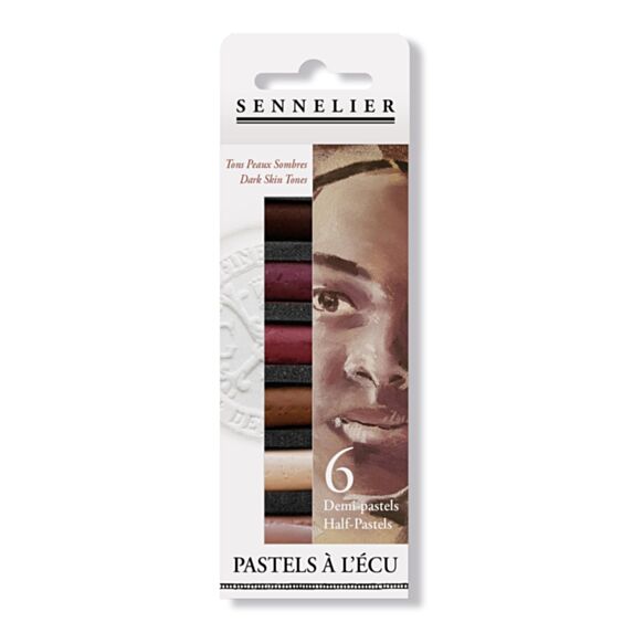 Etui 6 1/2 pastels Ecu Portrait teintes foncées - SENNELIER