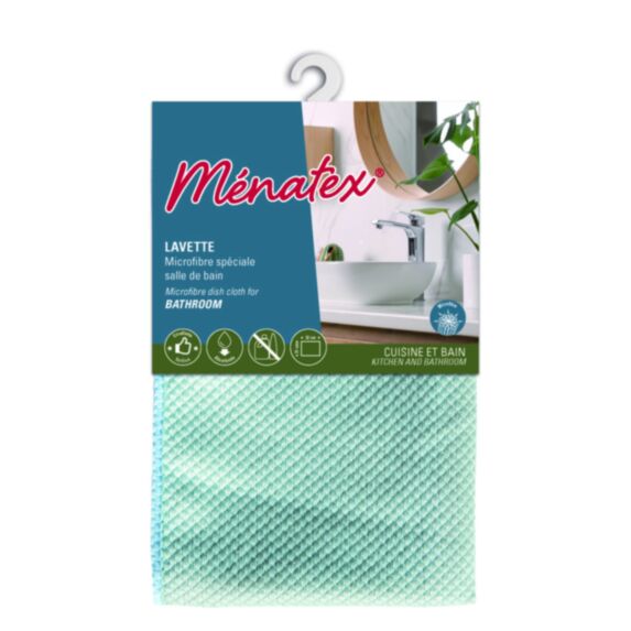 Lavette microfibre spéciale SDB 31 x 32 cm - MENATEX