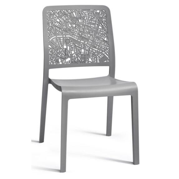 Chaise Charlotte City gris galet - EVOLUTIF
