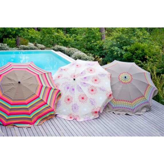 Parasol Ø240 cm couleurs panachées - JARDIN PRIVE