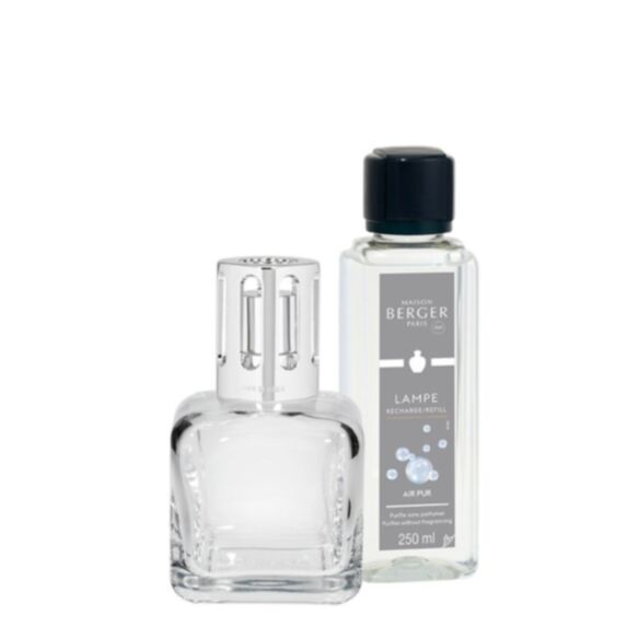 Coffret lampe Glaçon transparent + parfum 250 mL