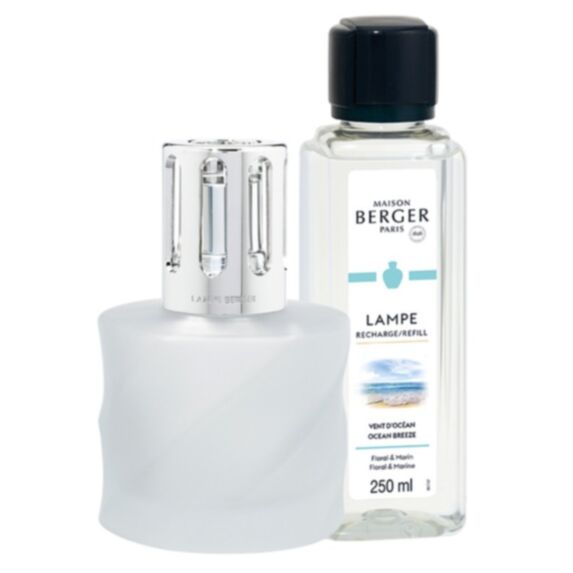Coffret lampe Spirale givrée + parfum 250 mL - MAISON BERGER