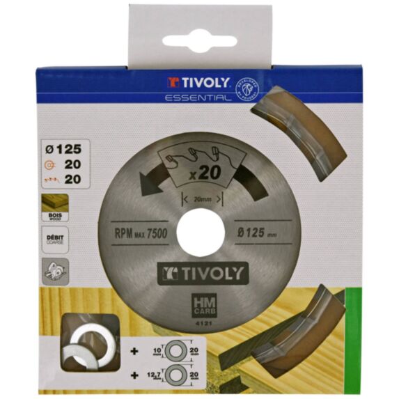 Lame de scie circulaire pour bois/plâtre Ø125 mm - TIVOLY