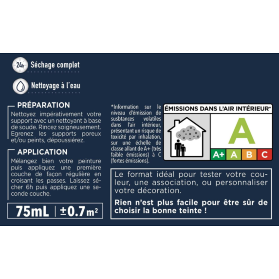 Testeur peinture Rénovation Multisupport rose bohême satin 75 ml - V33