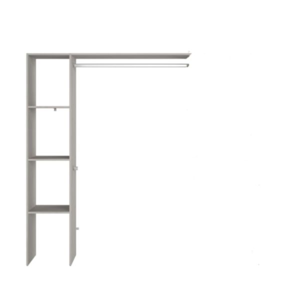 Kit combi blanc 40 cm mélaminé chêne - EKIPA
