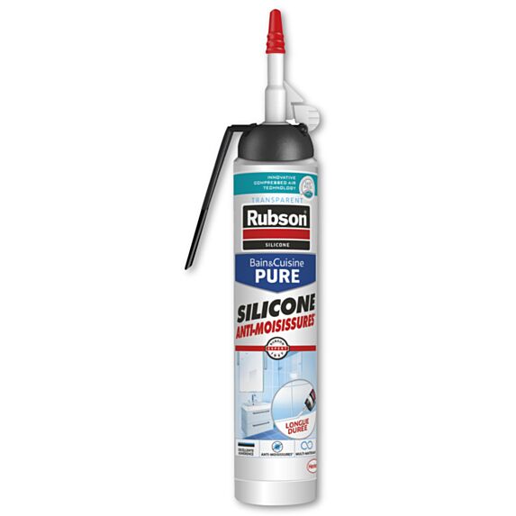 Mastic Bain & Cuisine Pure Anti-moisissures 200 mL + pistolet - RUBSON