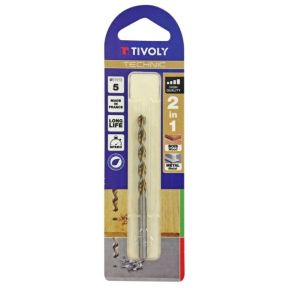 Foret bois/métaux Ø5 mm- TIVOLY