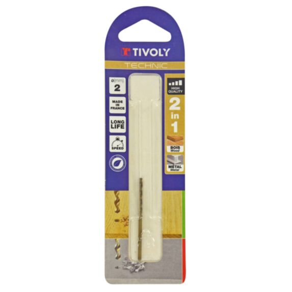 Foret bois/métaux Ø2 mm - TIVOLY