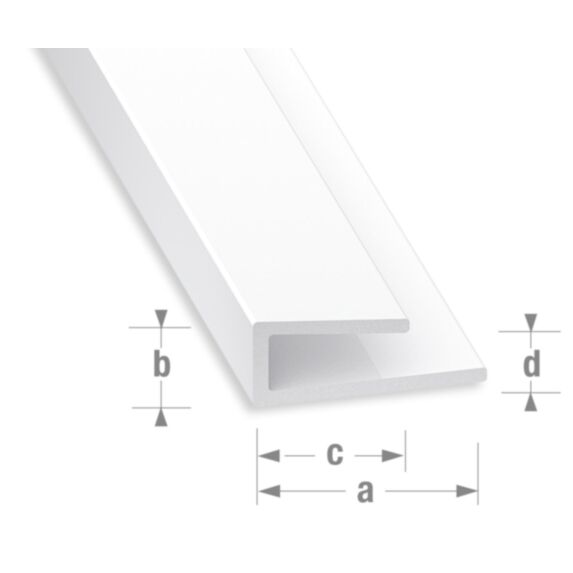 Finition pour épaisseur 3,5mm PVC blanc 2m - CQFD