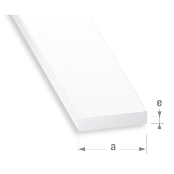 Profilé plat PVC blanc 25 x 5 mm 2m - CQFD
