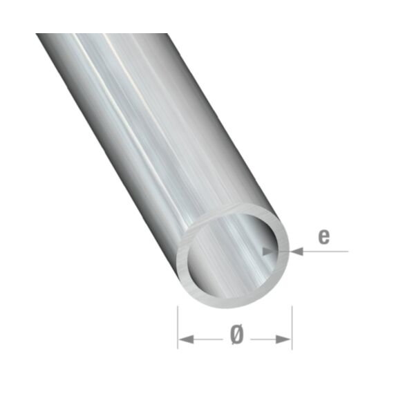 Tube rond alu brut 20 x 1,2 mm 2m - CQFD