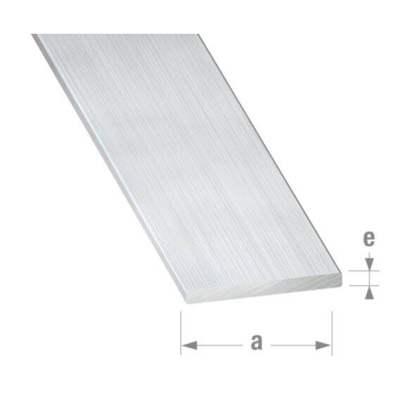 Profilé plat alu brut 50 x 2 mm 2,5m - CQFD