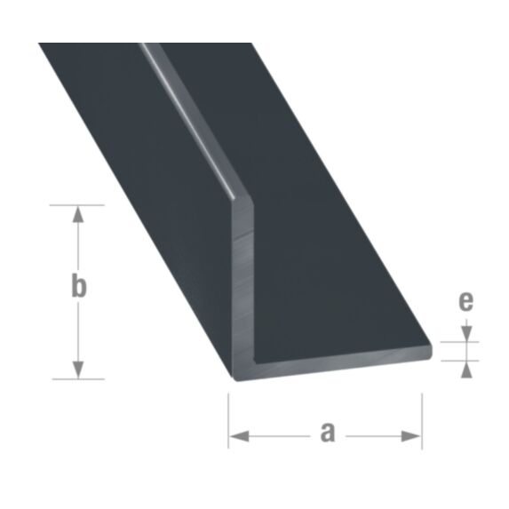 Cornière alu laqué anthracite 20 x 20 mm 2,5m - CQFD