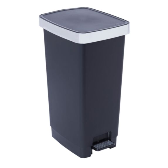 Poubelle de cuisine à pédale Ring Bin 40 L noir - SUNDIS