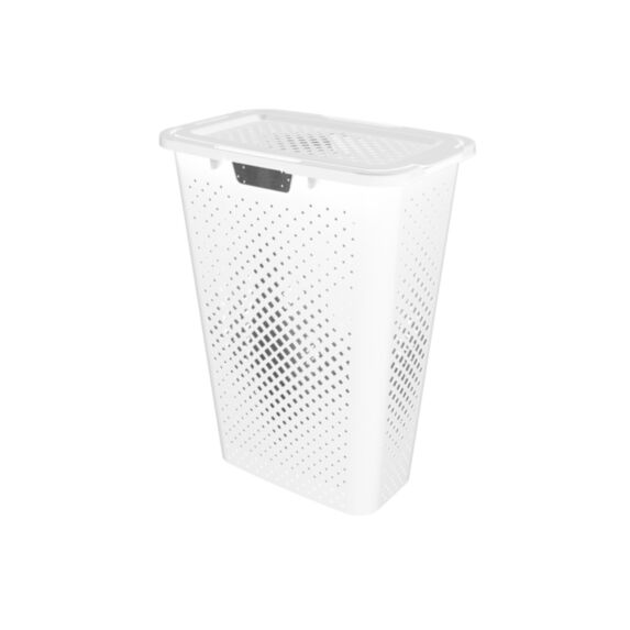 Coffre à linge Pixel Slim 40 L blanc - SUNDIS
