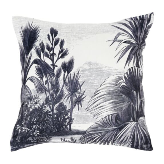 Housse de coussin carrée Hidalgos 40 x 40 cm blanc/noir - OSTARIA