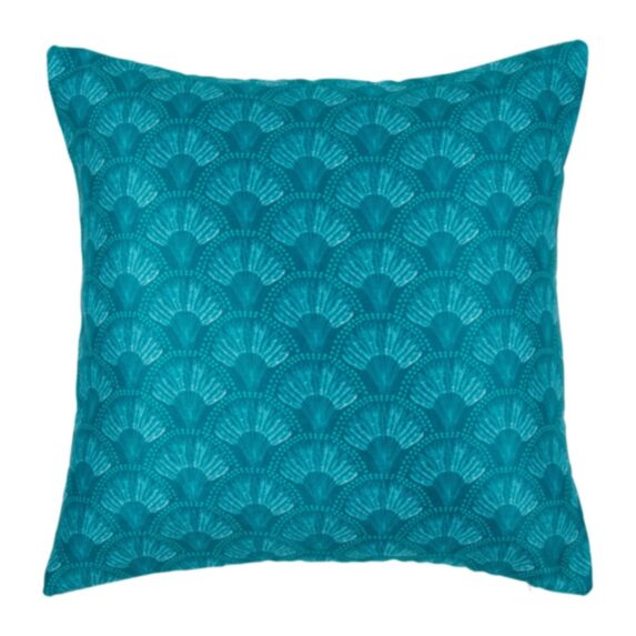 Housse de coussin carrée Ravinala 40 x 40 cm bleu - OSTARIA