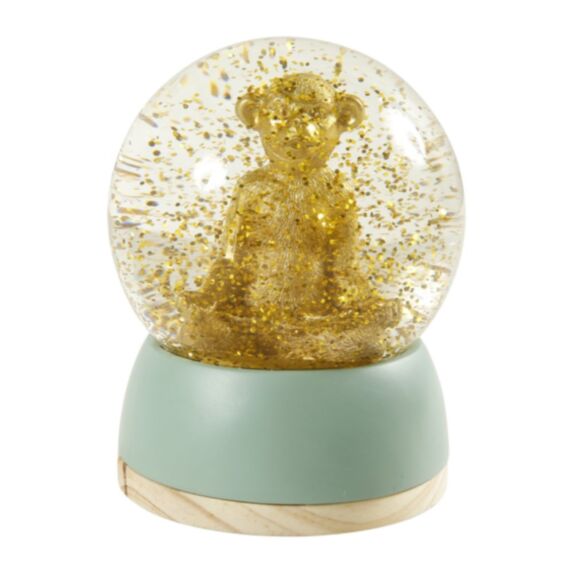 Boule à neige Singe Ø11 x H13 cm verre bleue - OSTARIA