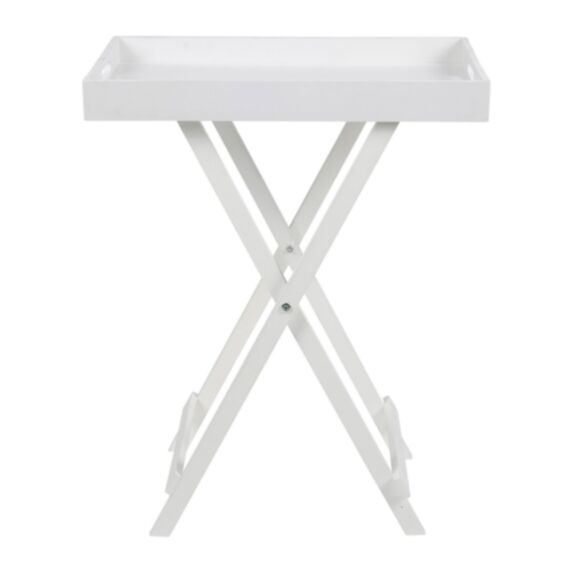 Table d'appoint plateau pliable blanche 49 x 30 x 62 cm - OSTARIA