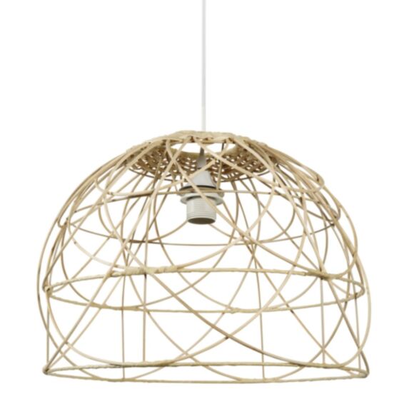 Suspension Victoria Ø43 cm E27 rotin naturel - OSTARIA 