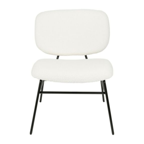 Chaise Sulli 55 x 55 x 75 cm bouclette blanc - OSTARIA