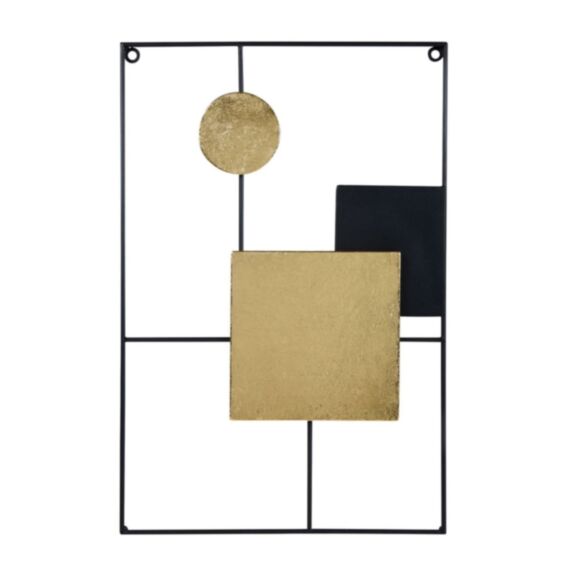 Décoration murale Ottawa 40 x 60 cm métal doré/noir 2 assort - OSTARIA