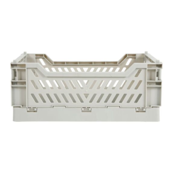 Caisse de rangement pliable 25,5 x 10 x 10 cm plastique grise - OSTARIA