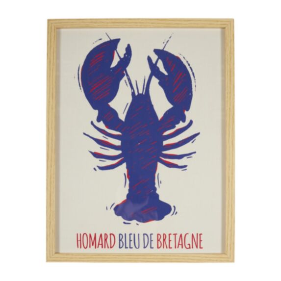Affiche encadrée Homard 47 x 62 cm 2 assortis - OSTARIA