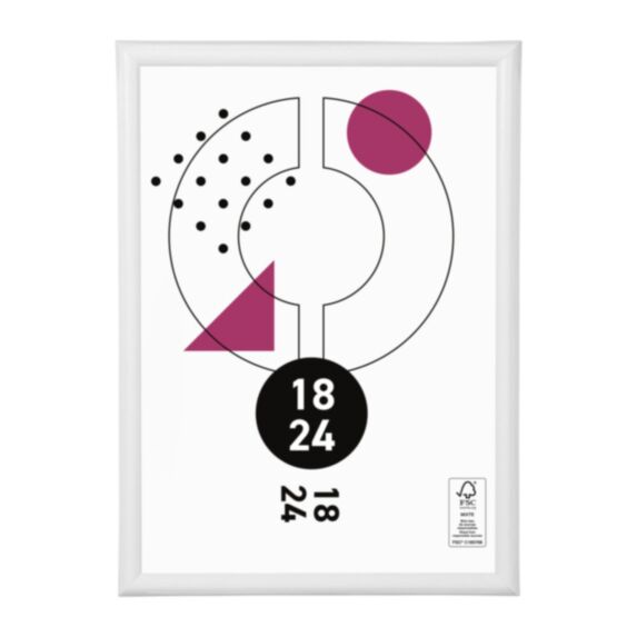 Cadre photo Onyx blanc 18 x 24 cm - OSTARIA