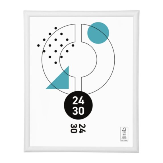 Cadre photo Onyx blanc 24 x 30 cm - OSTARIA