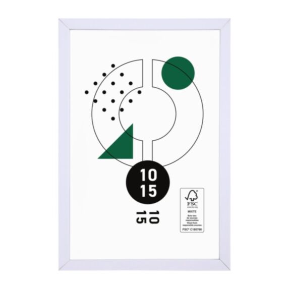 Cadre photo Marco clip blanc 10 x 15 cm PVC - OSTARIA